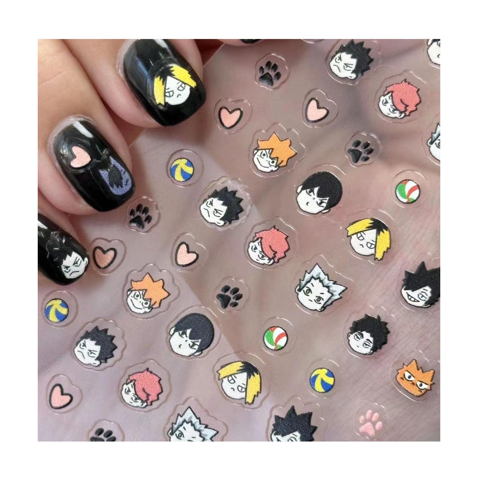 Amazon.co.jp: ハイキュー ネイルシール 3枚 ネイルステッカー